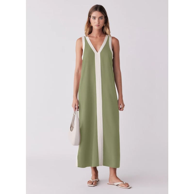 Monochrome Dress | Sage & Cream - Dress