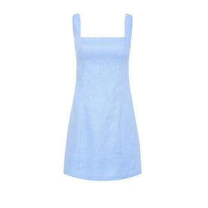 Monroe Linen Mini Dress | Sky - Dress