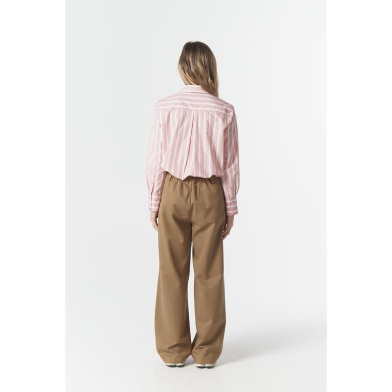 Most Wanted Striped Shirt C1448 | Pink A Boo & White - Tops