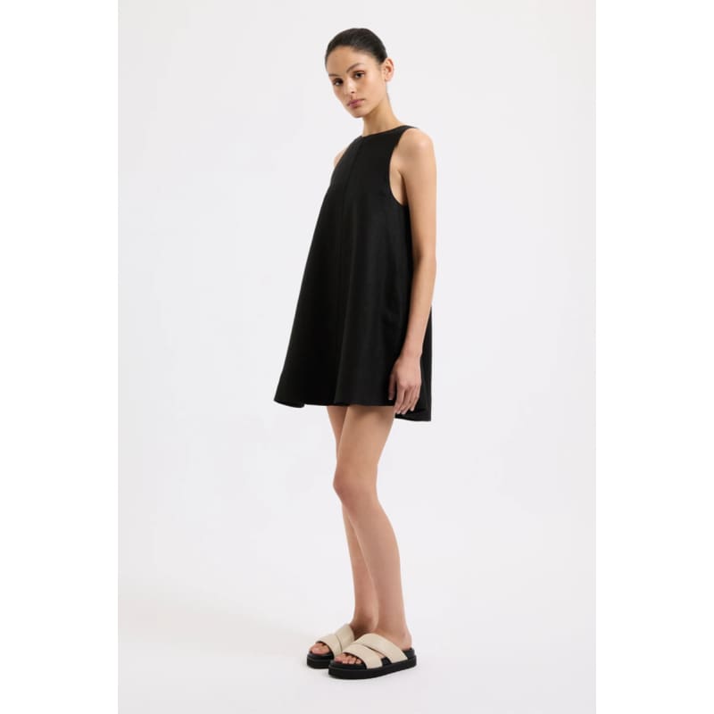 Nemi Linen Dress | Black - Dress