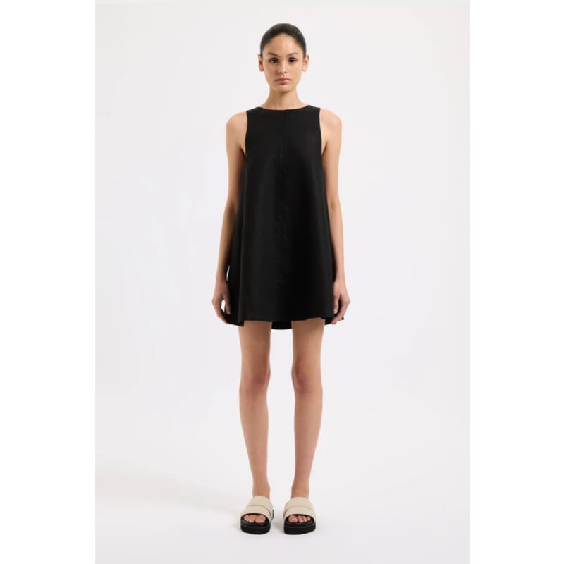 Nemi Linen Dress | Black - Dress