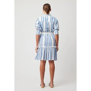 Nerano Linen Viscose Dress | Sorrento Stripe - Dress