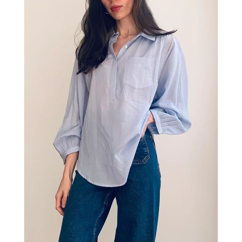 New Birkin Blouse | Blue Tops