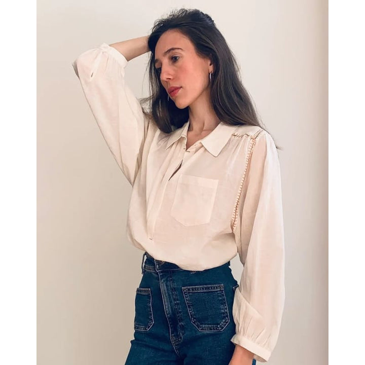 New Birkin Blouse | Ecru Tops