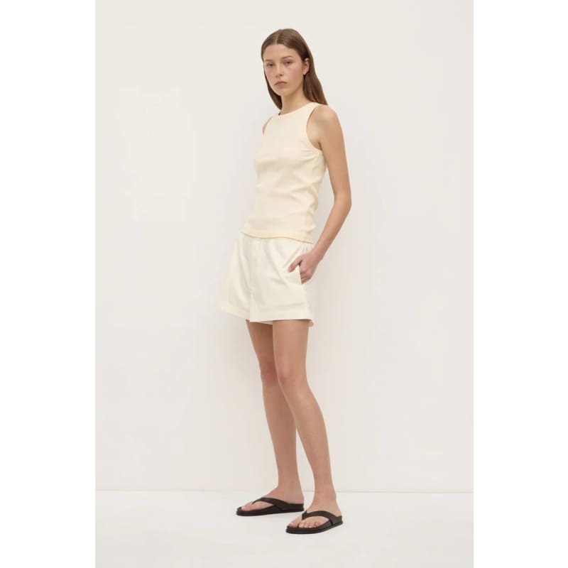 Nika Rib Tank | Butter - Tops