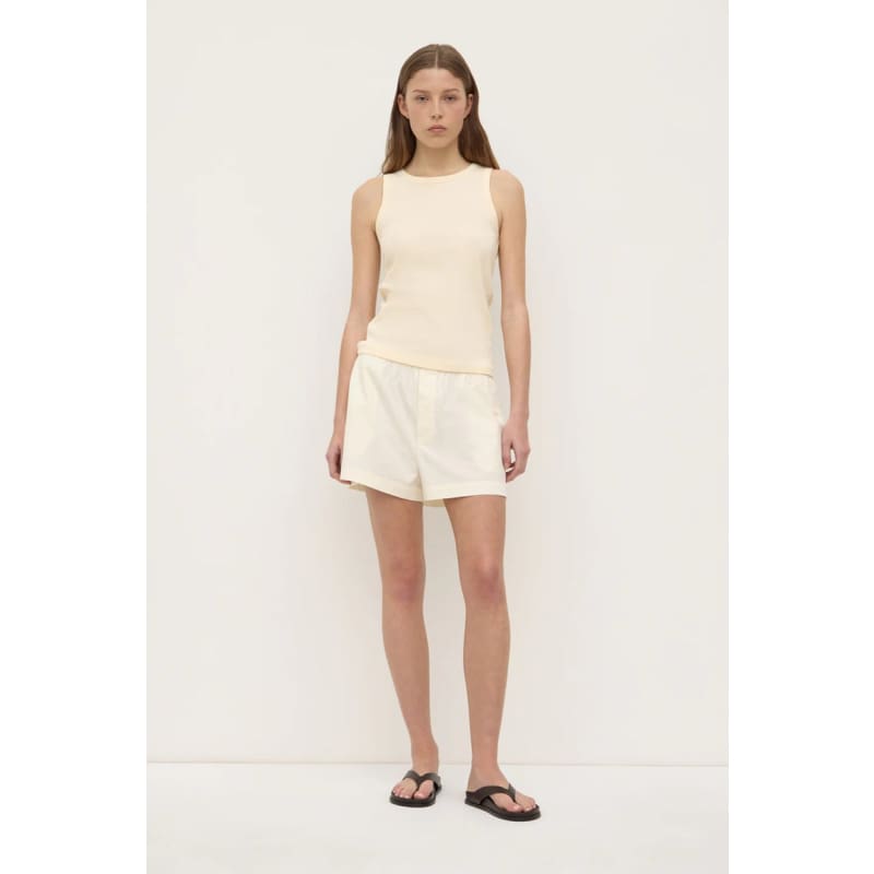 Nika Rib Tank | Butter - Tops
