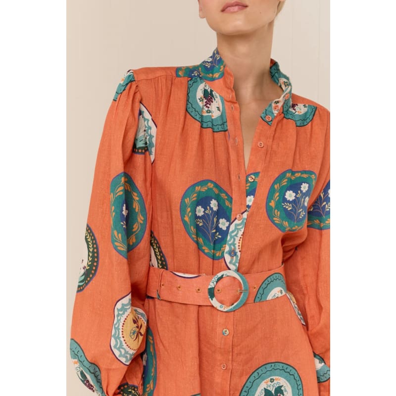 Noddy Dress | Orange Plates - Dress