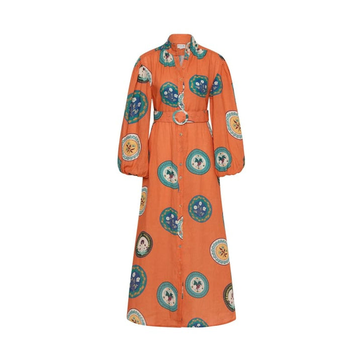 Noddy Dress | Orange Plates - Dress