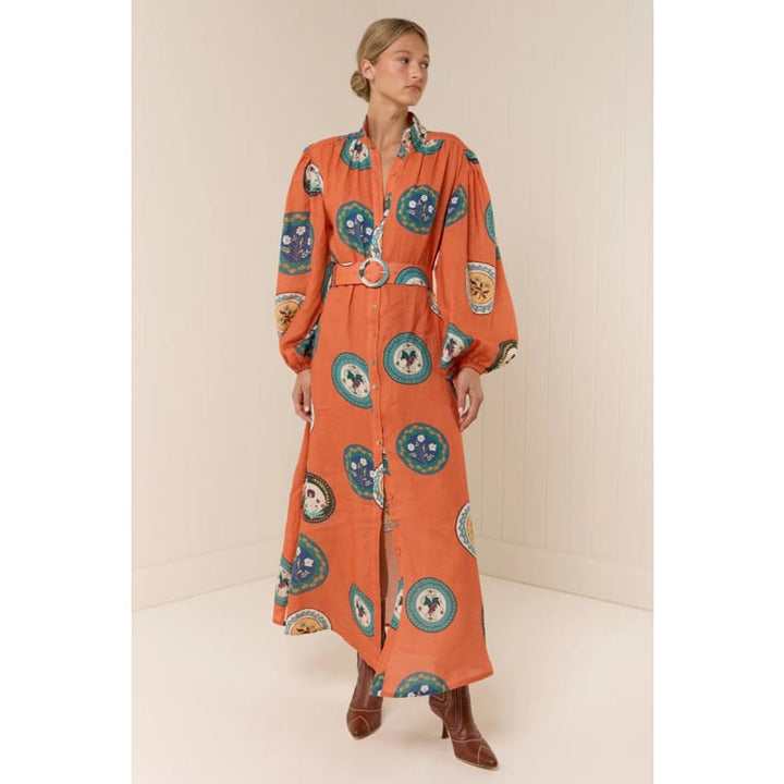 Noddy Dress | Orange Plates - Dress