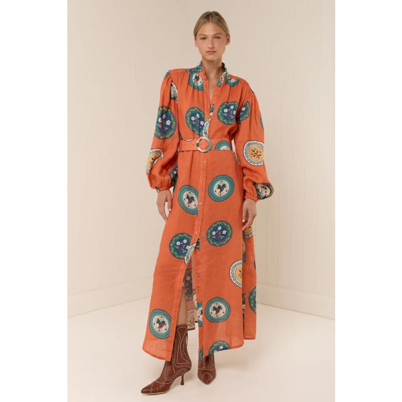 Noddy Dress | Orange Plates - Dress