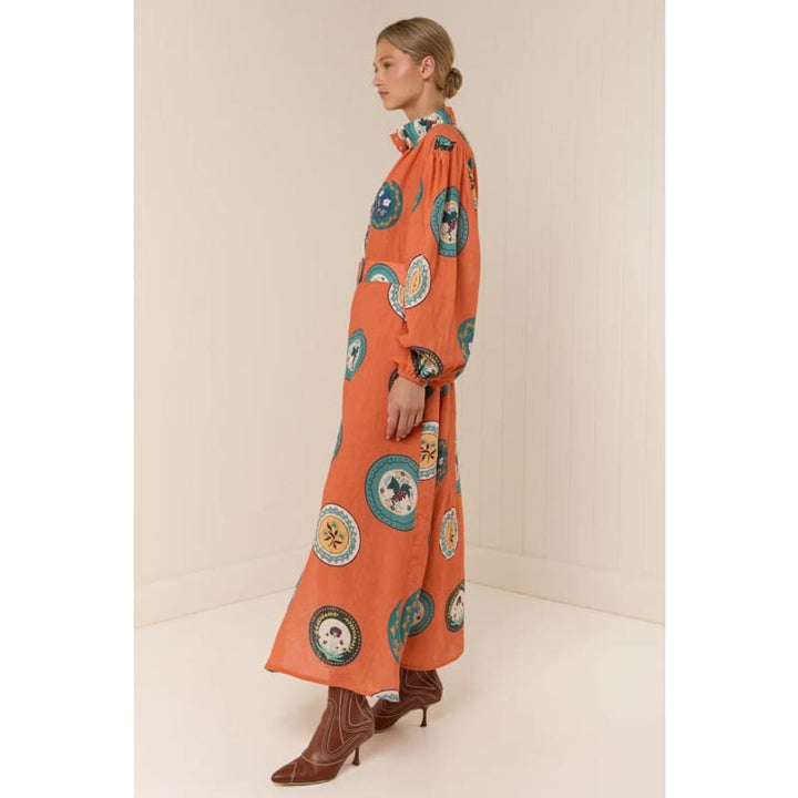 Noddy Dress | Orange Plates - Dress