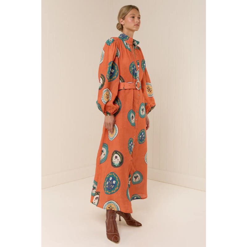 Noddy Dress | Orange Plates - Dress
