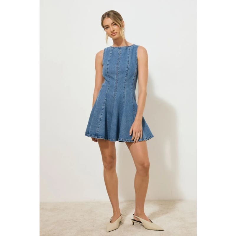 Nomada Denim Mini Dress | Mid Indigo - Dress