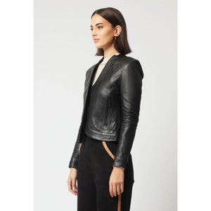 Nova Leather Jacket | Black - Jackets