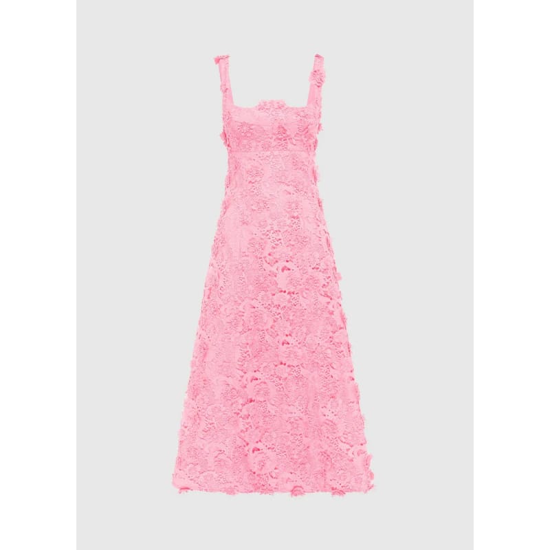 Odette Lace Midi Dress | Bubblegum - Dress