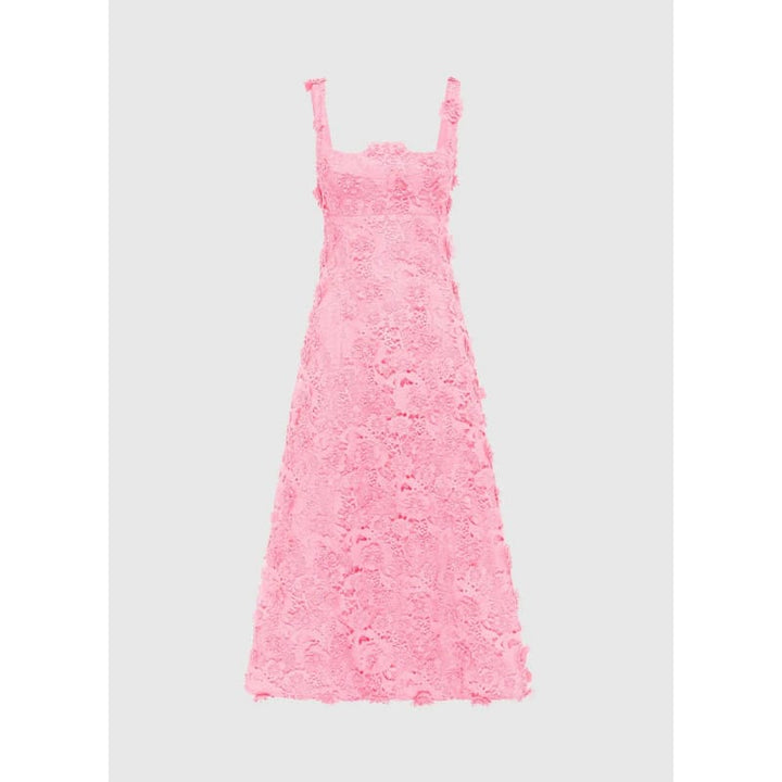Odette Lace Midi Dress | Bubblegum - Dress