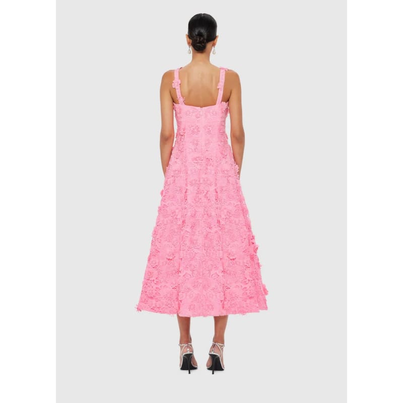 Odette Lace Midi Dress | Bubblegum - Dress