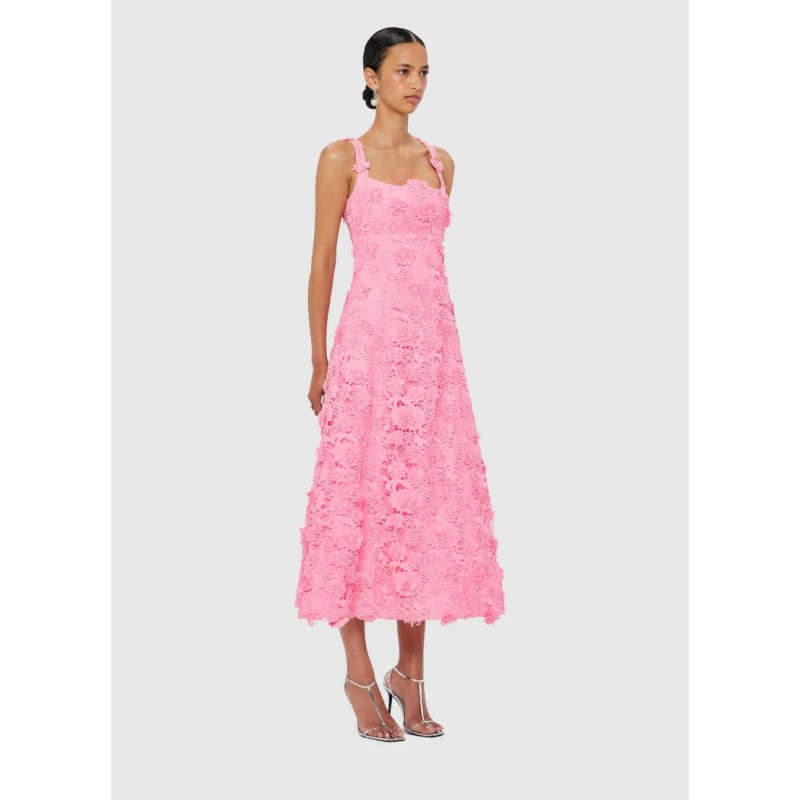 Odette Lace Midi Dress | Bubblegum - Dress