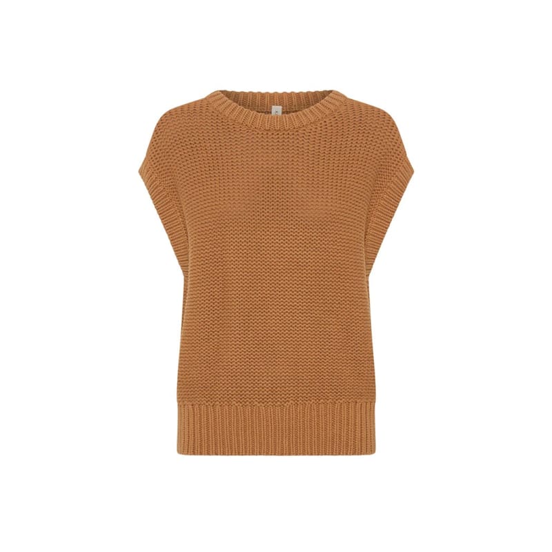 Olesia Knit Vest | Tan - Knitwear