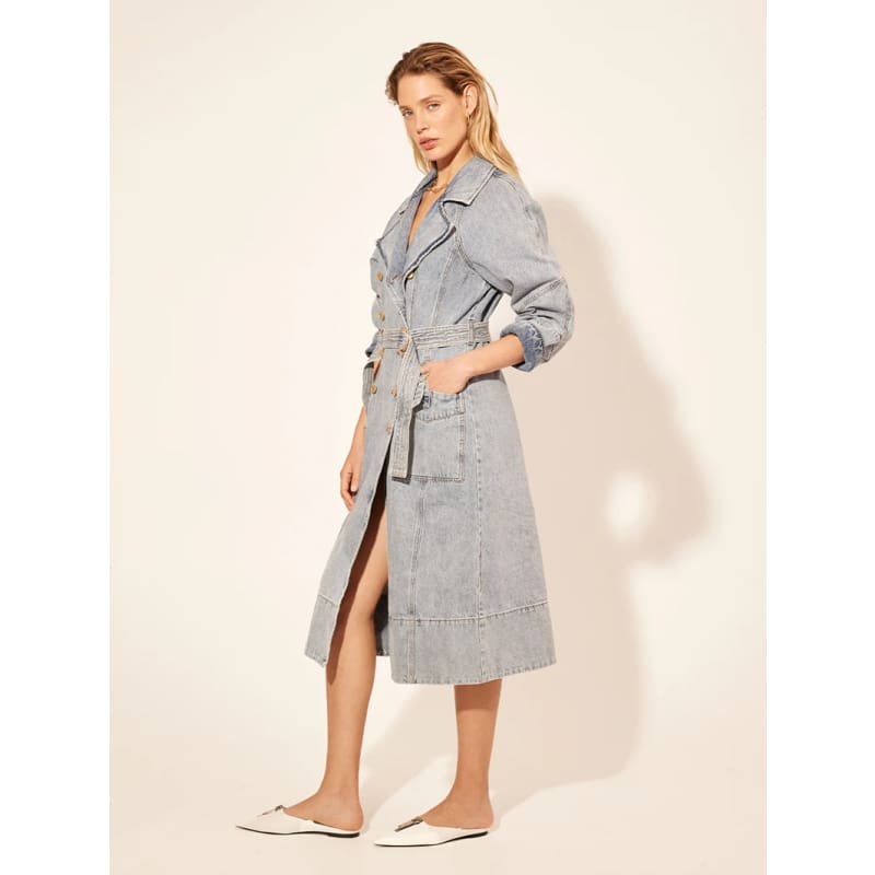 Olivia Denim Trench Coat - Jackets