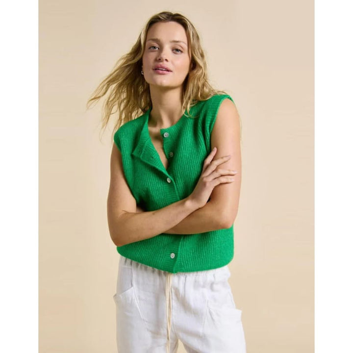 Olivia Vest | Green - Tops