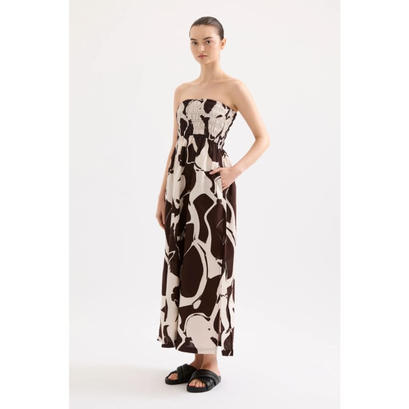 Ombra Shirred Maxi Dress Dress