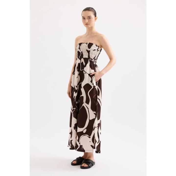 Ombra Shirred Maxi Dress Dress