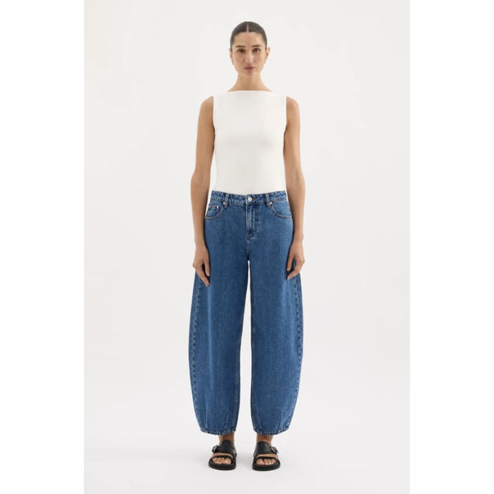 Organic Barrel Jean | Royal Blue - Bottoms