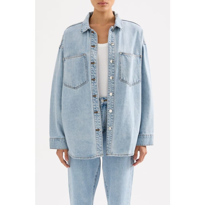 Organic Denim Overshirt | 90’s Blue Wash - Tops