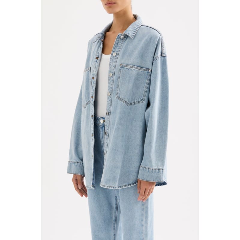 Organic Denim Overshirt | 90’s Blue Wash - Tops