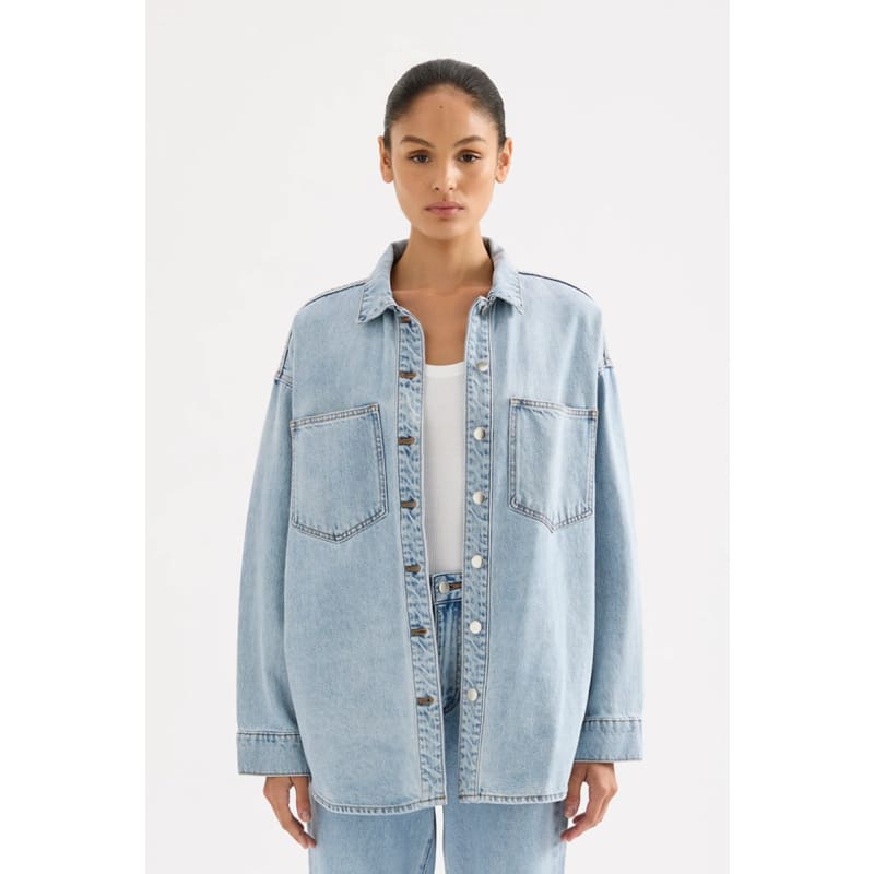 Organic Denim Overshirt | 90’s Blue Wash - Tops