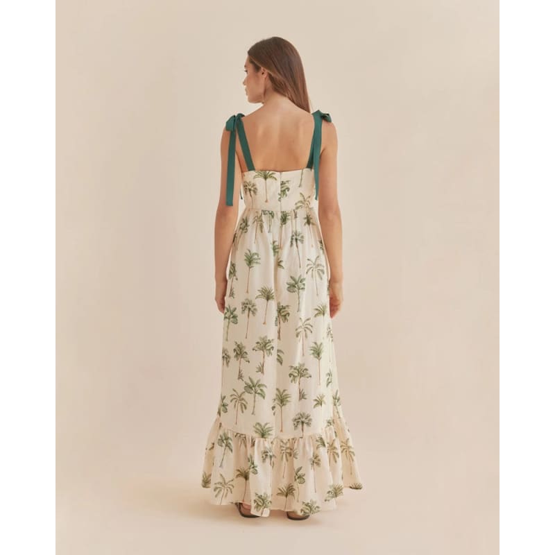 Palma Ramie Tiered Maxi Dress | Palma Print - Dress