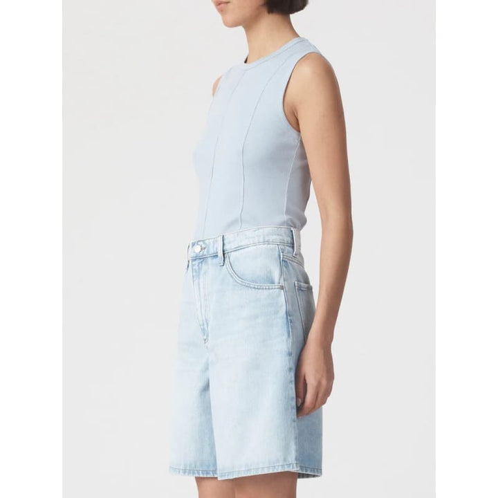 Panelled Rib Tank | Bluebell - Tops