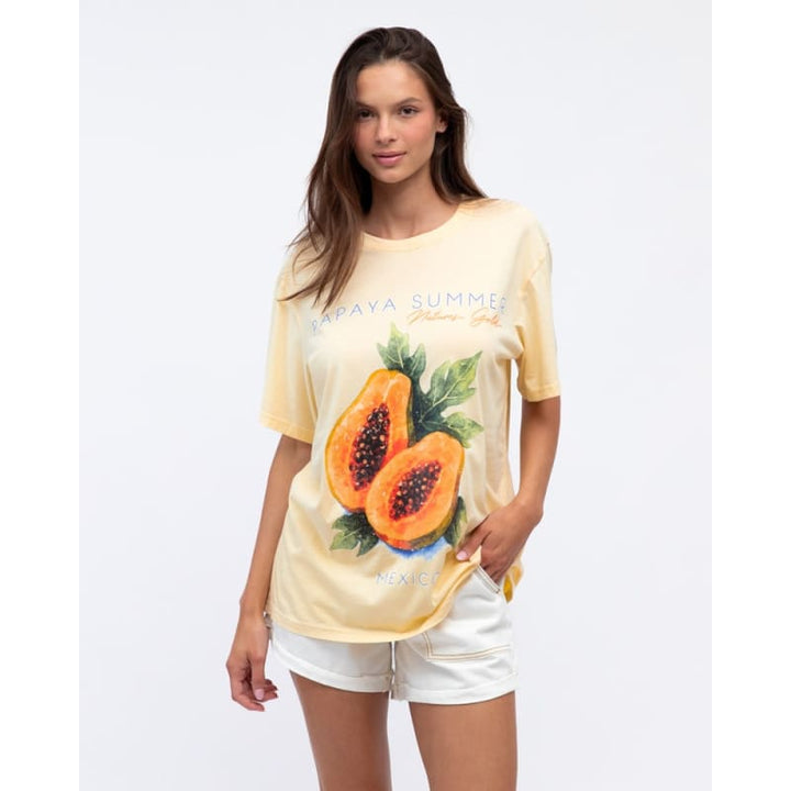 Papaya Summer Tee | Yellow - Tops