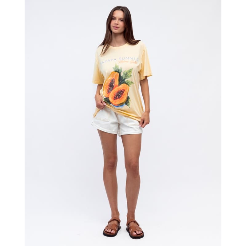 Papaya Summer Tee | Yellow - Tops