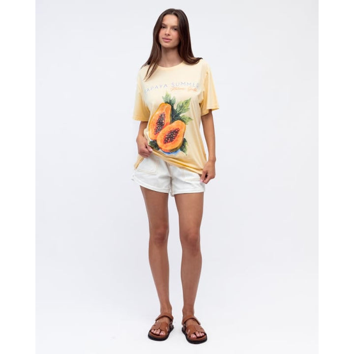 Papaya Summer Tee | Yellow - Tops