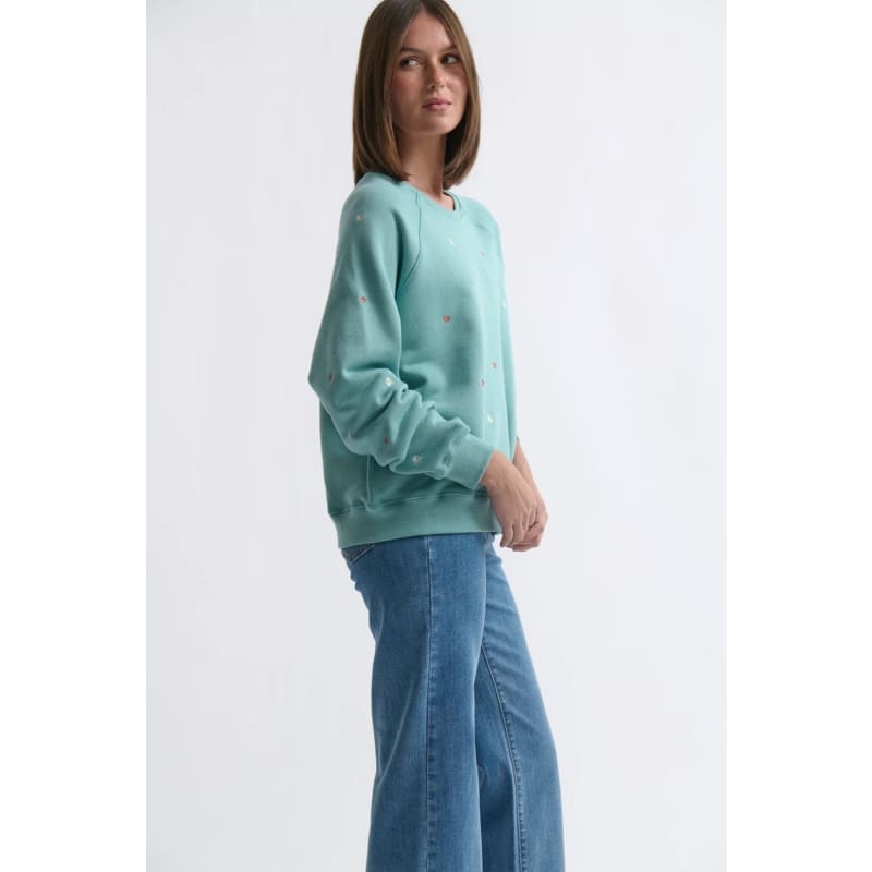 Patti Sweatshirt | Daisy Mint Green - Tops