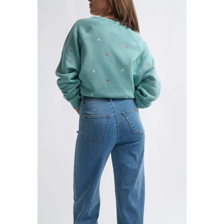 Patti Sweatshirt | Daisy Mint Green - Tops
