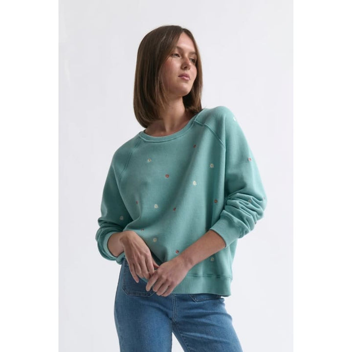 Patti Sweatshirt | Daisy Mint Green - Tops