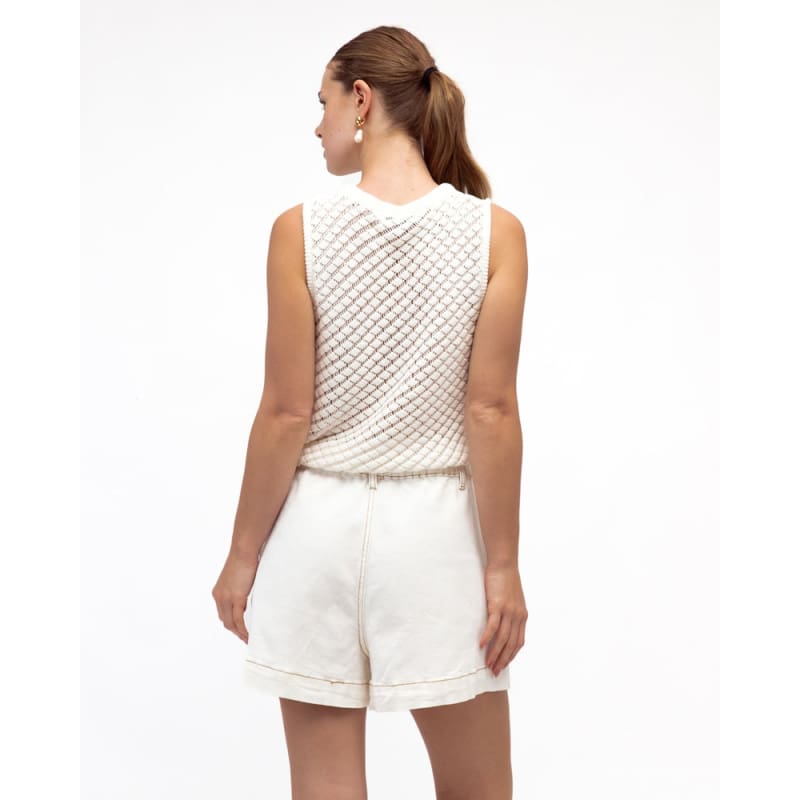 Paulo Knit Top | White - Tops