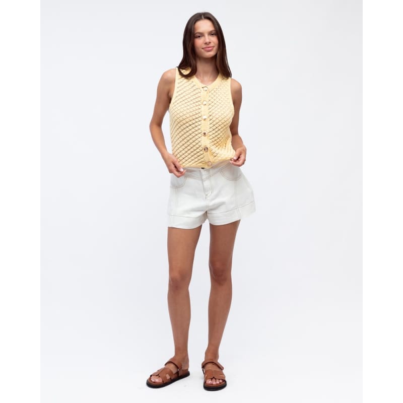 Paulo Knit Top | Yellow - Tops