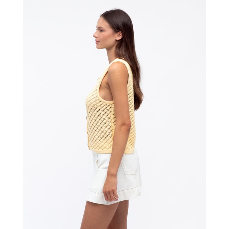Paulo Knit Top | Yellow - Tops