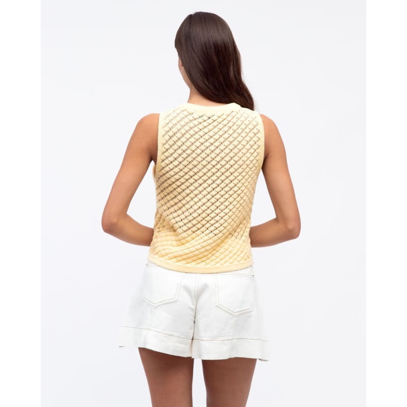 Paulo Knit Top | Yellow - Tops