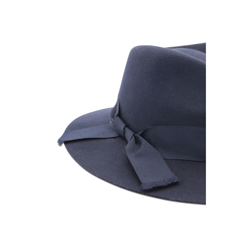 Penelope Wool Felt Fedora | Navy - Accessories