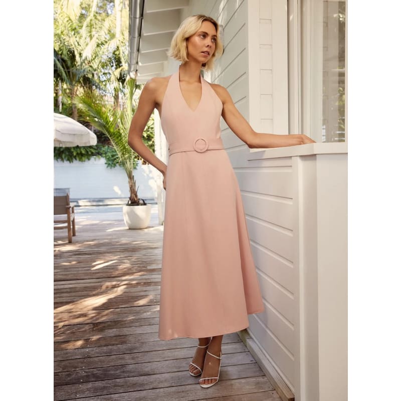 Pier Halter Dress | Peach - Dress