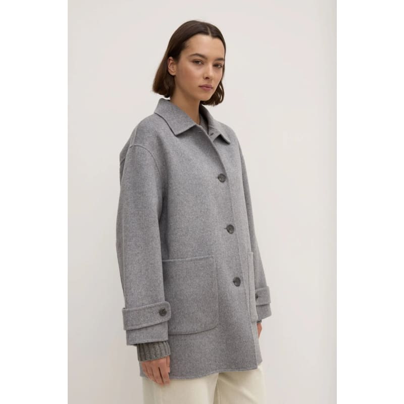 Pierra Wool Coat | Grey Marle - Jackets