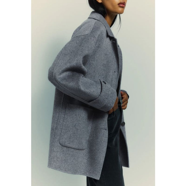 Pierra Wool Coat | Grey Marle - Jackets