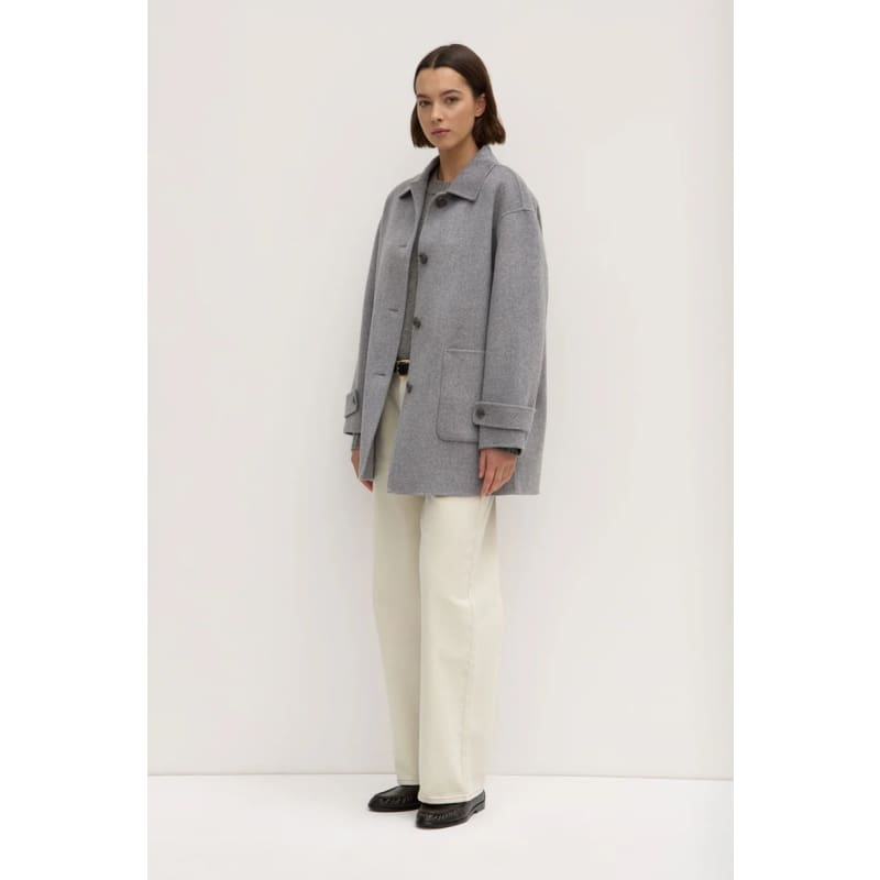 Pierra Wool Coat | Grey Marle - Jackets