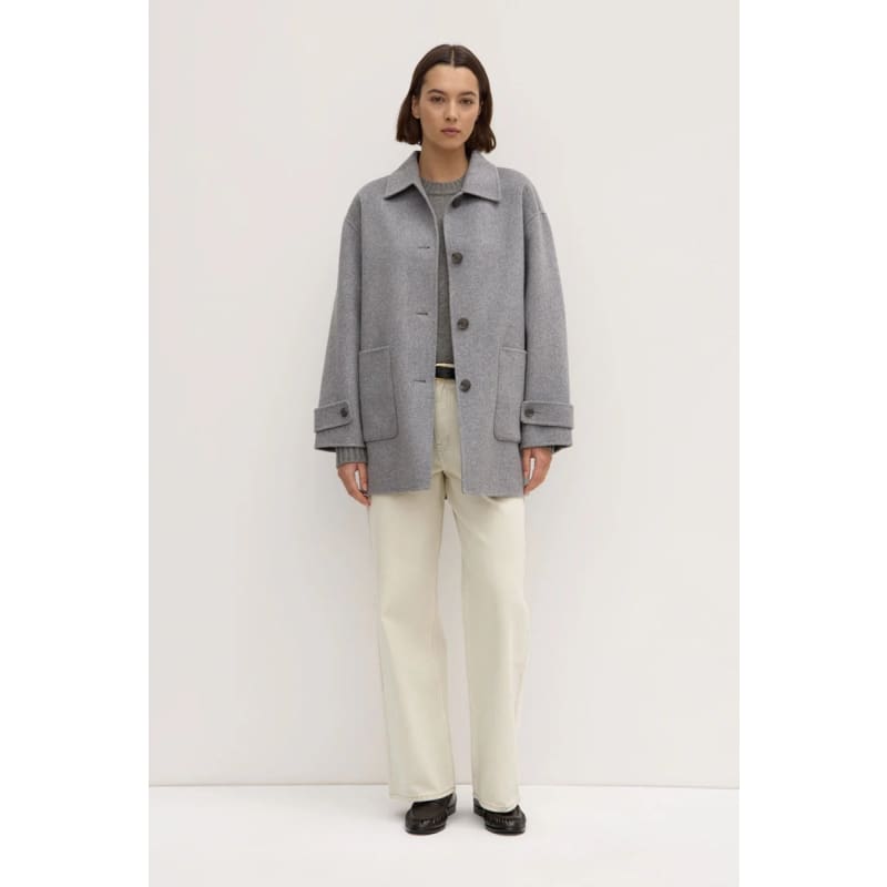 Pierra Wool Coat | Grey Marle - Jackets