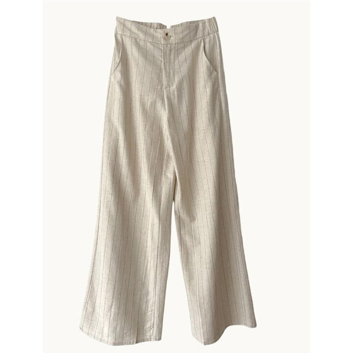 Pin Stripe Pant | Natural & Black - Bottoms